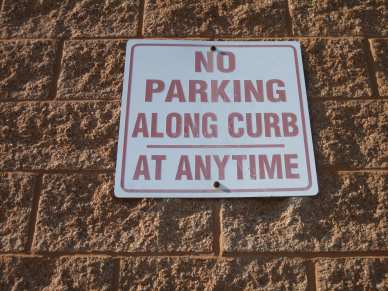 3/16" x 1-3/4" hex tapcon - block - no curb parking sign