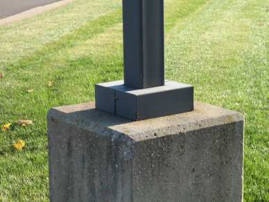 5/8" x 6" hot dipped galvanized wedge anchor - concrete -outdoor pole