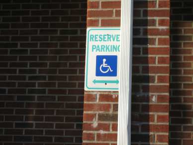 1/4" x 2-1/4" hex CONFAST - brick - reserved parking sign