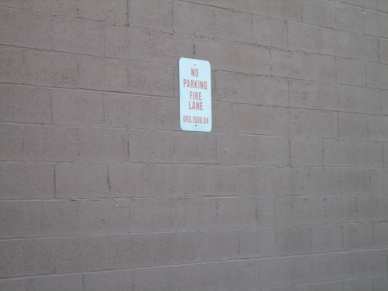 1/4" x 1" Round Head Nylon Nail it - block - no parking sign