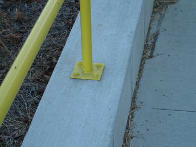 3/8" x 2-3/4" zinc plated wedge anchors - concrete - guard rail