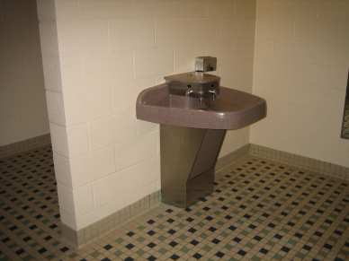 5/8" x 4-1/4" hex head stainless steel sleeve anchor - block - locker room sink