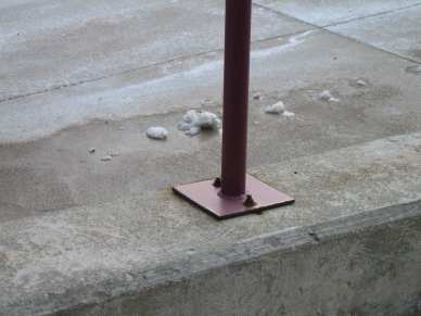 3/8" x 3-3/4" hot dipped galvanized thunderstud - concrete - railing post