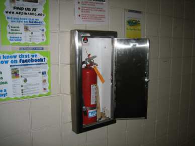 3/16" x 3-1/4" hex tapcon - block - extinguisher cabinet