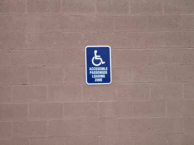 1/4" x 1-3/4" hex tapcon - block - handicap loading zone sign